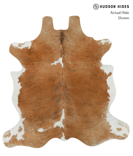 Brown and White Cowhide Rug #15803