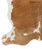 Brown and White Cowhide Rug #15803