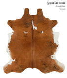 Brown and White Cowhide Rug #15900