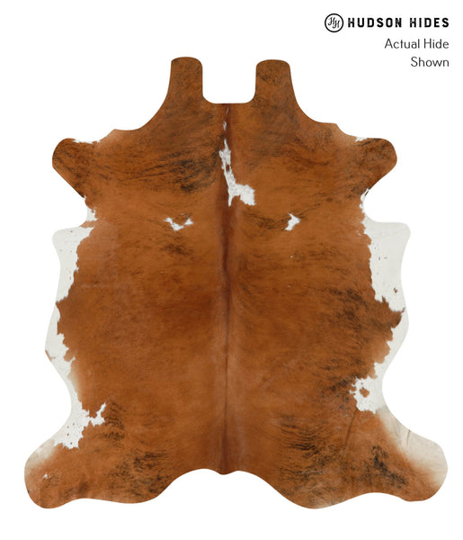 Brown and White Cowhide Rug #15900