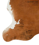Brown and White Cowhide Rug #15900