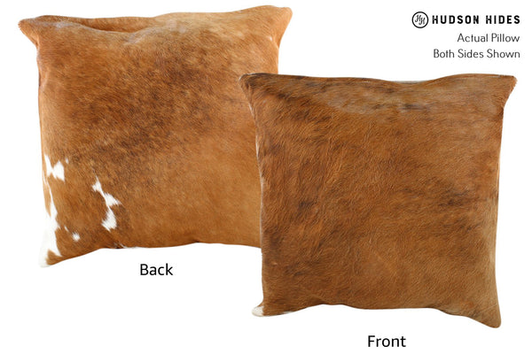 Brown and White Cowhide Pillow #16348
