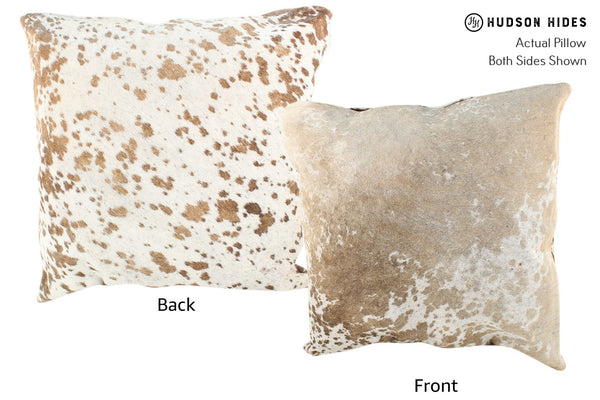 Salt and Pepper Brown Cowhide Pillow #16541