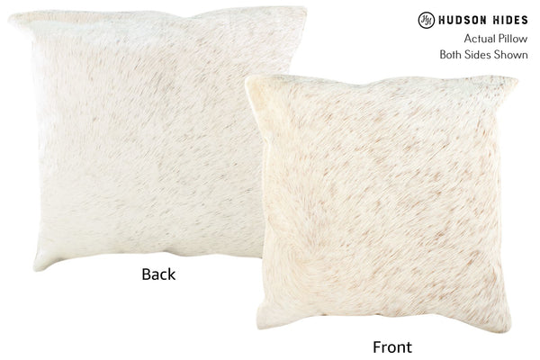 Salt and Pepper Brown Cowhide Pillow #16560