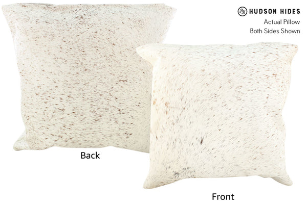 Salt and Pepper Brown Cowhide Pillow #16563