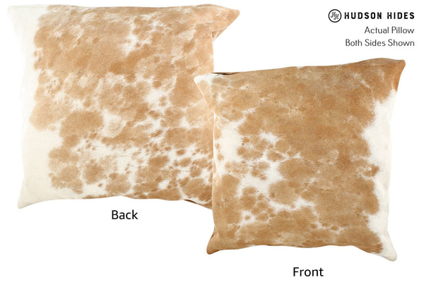 Brown and White Cowhide Pillow #16564