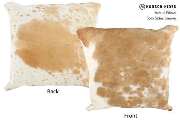 Brown and White Cowhide Pillow #16566