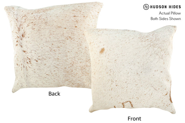 Salt and Pepper Brown Cowhide Pillow #16635