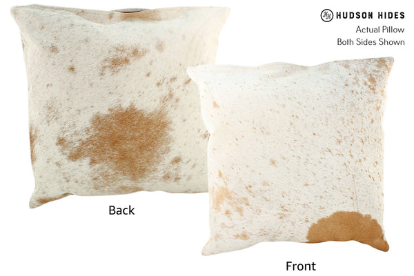 Salt and Pepper Brown Cowhide Pillow #16676