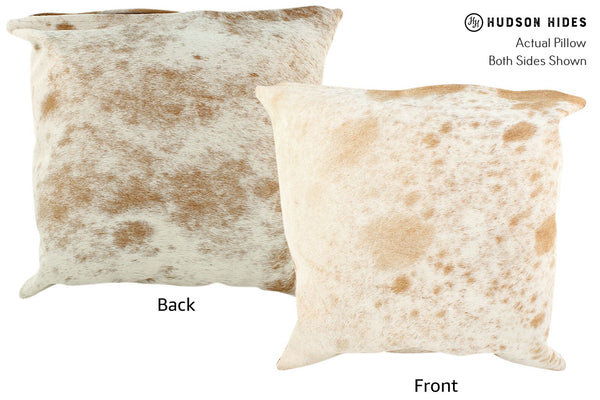 Salt and Pepper Brown Cowhide Pillow #16678