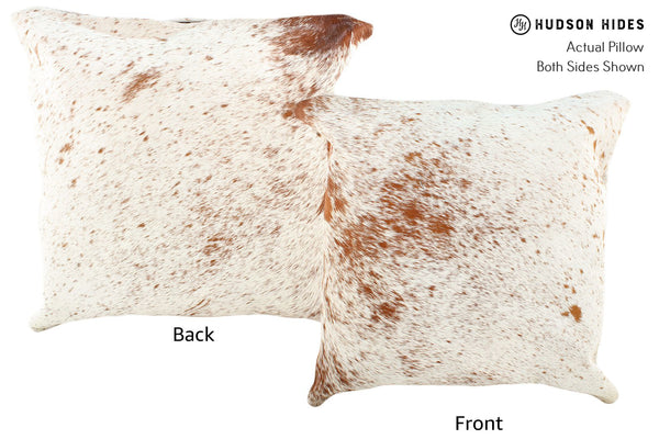 Salt and Pepper Brown Cowhide Pillow #16680