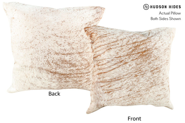 Salt and Pepper Brown Cowhide Pillow #16683