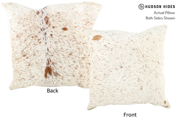 Salt and Pepper Brown Cowhide Pillow #16685