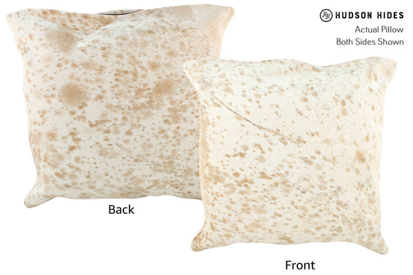 Salt and Pepper Brown Cowhide Pillow #16700