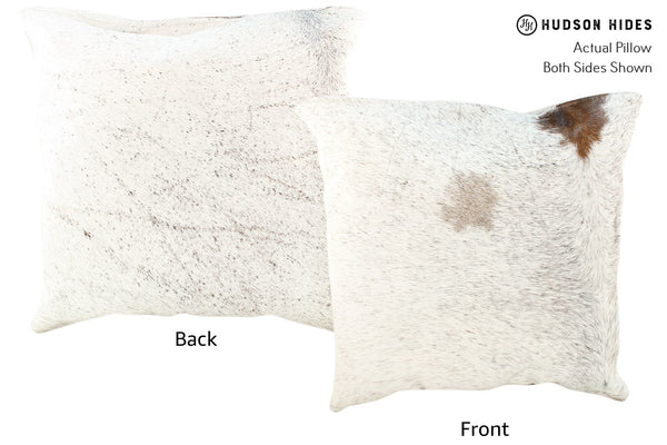 Salt and Pepper Brown Cowhide Pillow #16707