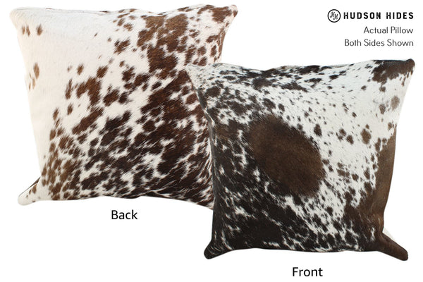 Salt and Pepper Brown Cowhide Pillow #16770