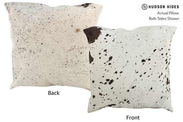 Salt and Pepper Brown Cowhide Pillow #16832