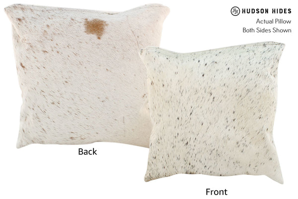 Salt and Pepper Brown Cowhide Pillow #16881