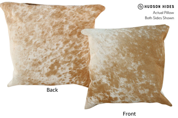 Salt and Pepper Brown Cowhide Pillow #16944