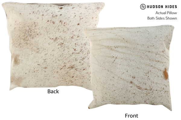 Salt and Pepper Brown Cowhide Pillow #16945