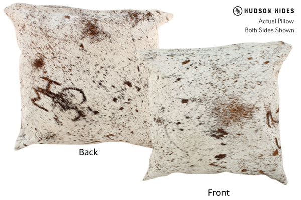 Salt and Pepper Brown Cowhide Pillow #16946