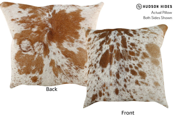 Salt and Pepper Brown Cowhide Pillow #16964