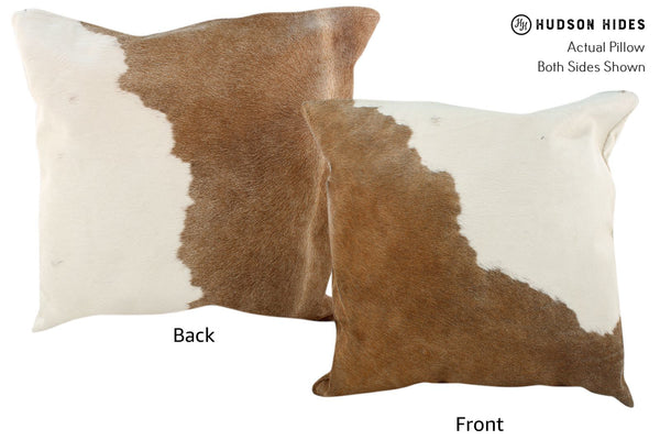 Brown and White Cowhide Pillow #17006