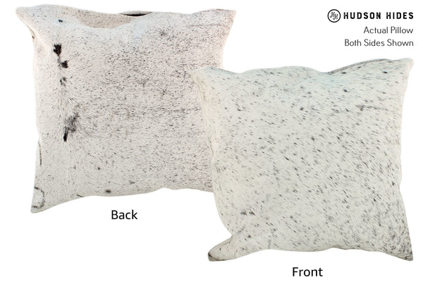 Salt and Pepper Black Cowhide Pillow #17125