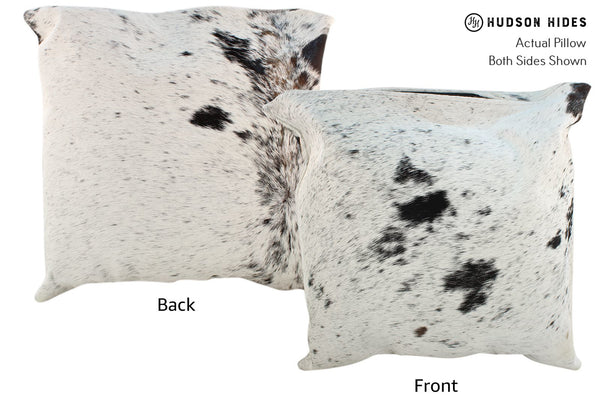 Salt and Pepper Black Cowhide Pillow #17147