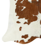Brown and White Cowhide Rug #17308