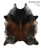 Salt and Pepper Brown Cowhide Rug #17318