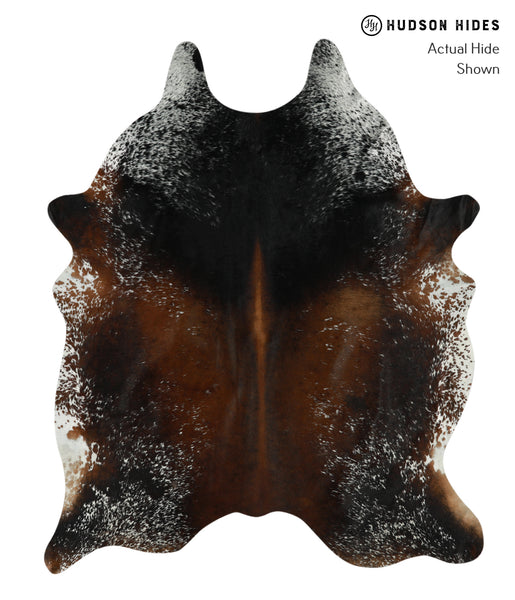 Salt and Pepper Brown Cowhide Rug #17318