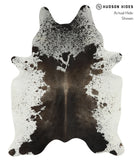 Salt and Pepper Brown Cowhide Rug #17416