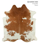 Brown and White Cowhide Rug #17889