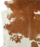 Brown and White Cowhide Rug #17889