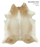 Beige and White Cowhide Rug #17903