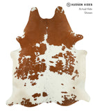 Brown and White Cowhide Rug #17909