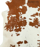 Brown and White Cowhide Rug #17909