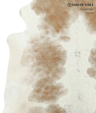 Beige and White Cowhide Rug #17928