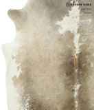 Beige and White Cowhide Rug #17962