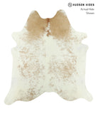 Beige and White Cowhide Rug #17969