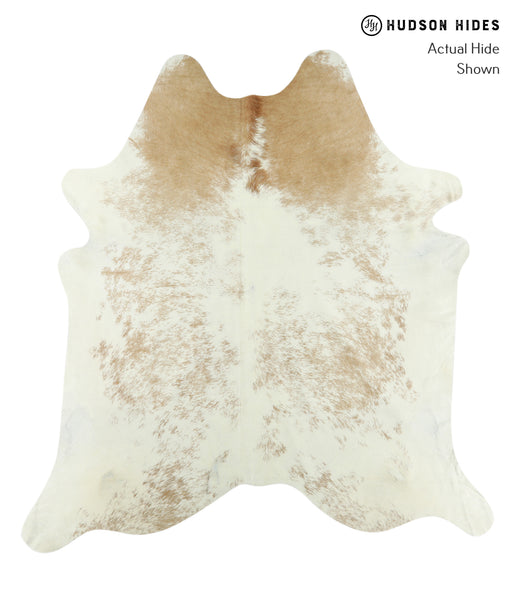 Beige and White Cowhide Rug #17969