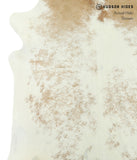 Beige and White Cowhide Rug #17969