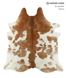 Brown and White Cowhide Rug #17976