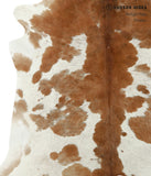 Brown and White Cowhide Rug #17976