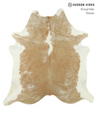 Beige and White Cowhide Rug #17978