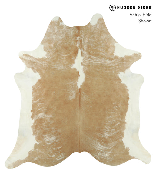 Beige and White Cowhide Rug #17978
