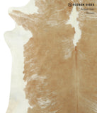 Beige and White Cowhide Rug #17978