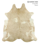 Beige and White Cowhide Rug #17993