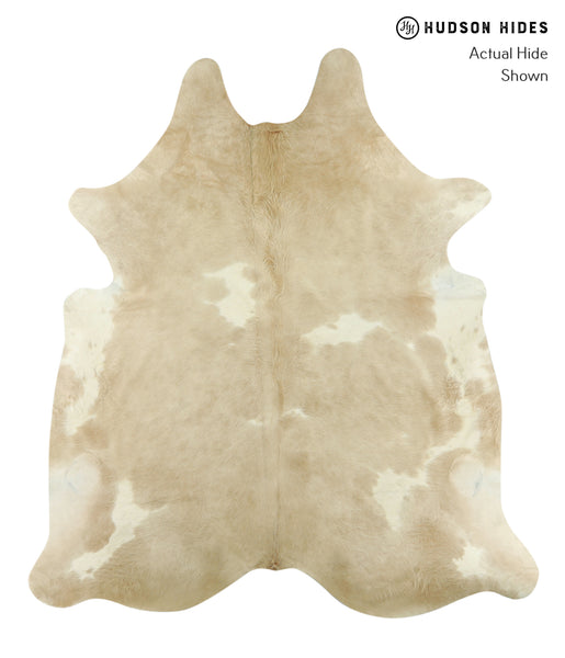 Beige and White Cowhide Rug #17993